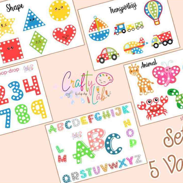 DIY Sticker Dot Activity / Mainan Edukasi Anak Menempel Sticker Dot