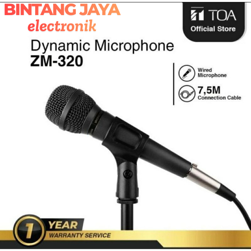 MICROPHONE TOA ZM320 / MIC TOA ZM-320 MIC DINAMIC MIK ZM-320 MIKROPHONE TOA ORI ASLI ORIGINAL