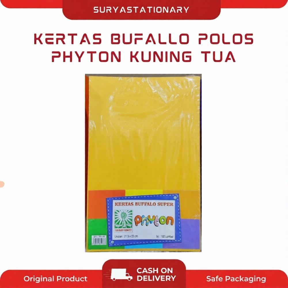 (PAK) KERTAS BUFALLO POLOS PHYTON KUNING TUA / KERTAS BUFALLO