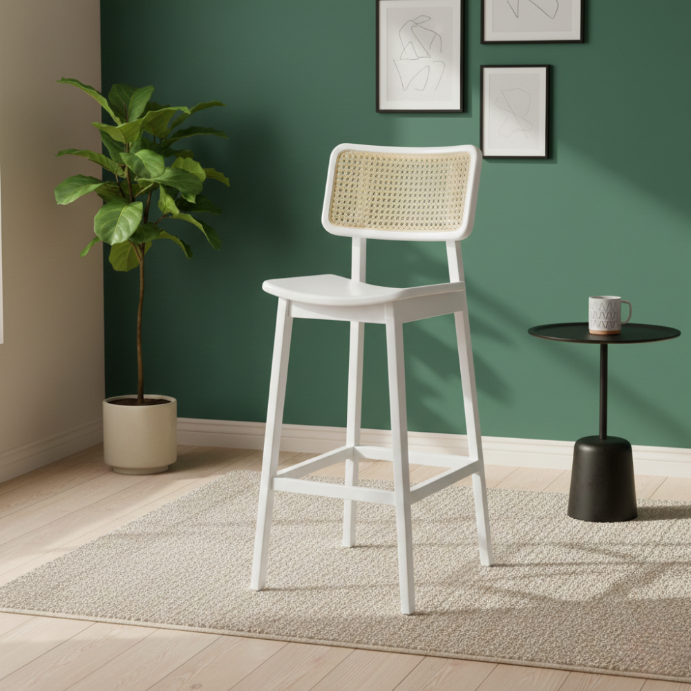Maco Bar Stool Kursi Bar Minimalis Modern Duco Putih