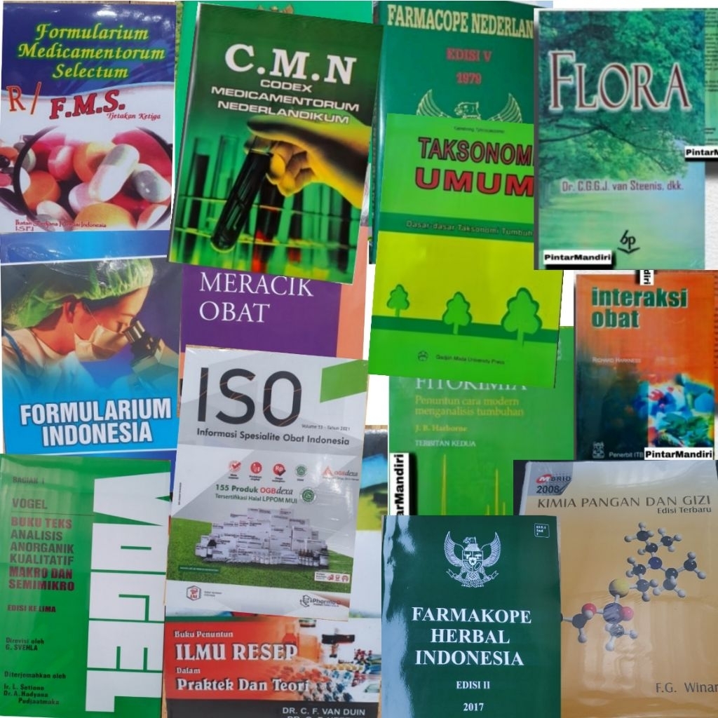 Buku Farmasi Murah: ISO , FORNAS, FOI, FMS, Flora, CMN, INTERAKSI OBAT, Farmakope herbal, farmakope 