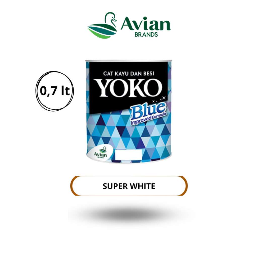 JUAL YOKO SUPER WHITE 0.7 LT Cat Kayu & Besi Putih Mengkilap Glossy Tahan Lama