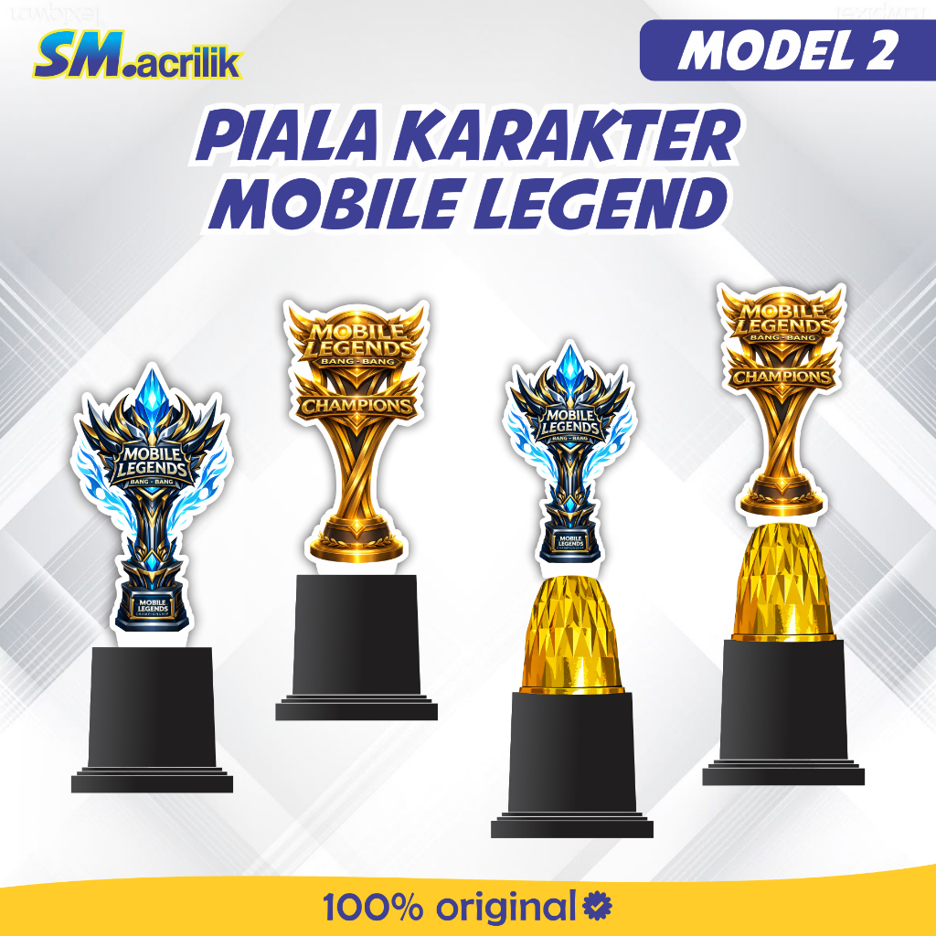 PIALA MOBILE LEGENDS Model 2 | PIALA AKRILIK MODEL MOBILE LEGEND | Piala Juara Murah