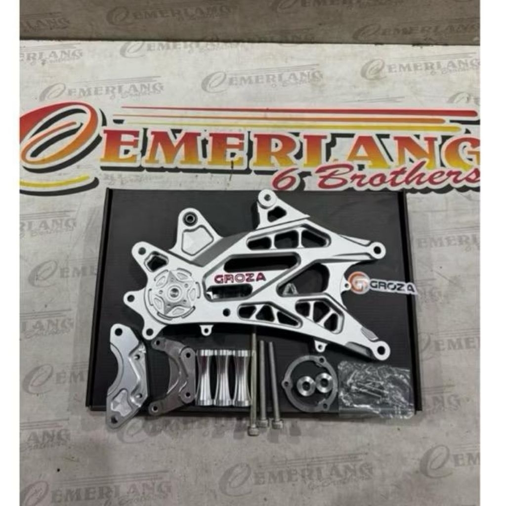 SWING ARM GROZA NMAX TURBO CHROME SILVER ORIGINAL CNC ALUMUNIUM