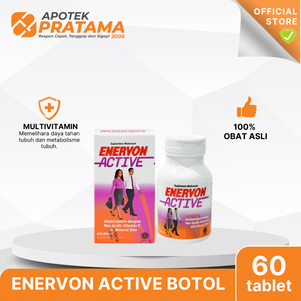 ENERVON ACTIVE TAB / Enervon C Active Strip isi 4 kaplet / ENERVON ACTIVE BOTOL ISI 30