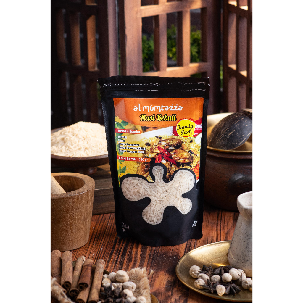 Nasi Kebuli AL MUMTAZZA Beras Basmati Instan Instant 350gr Family Pack