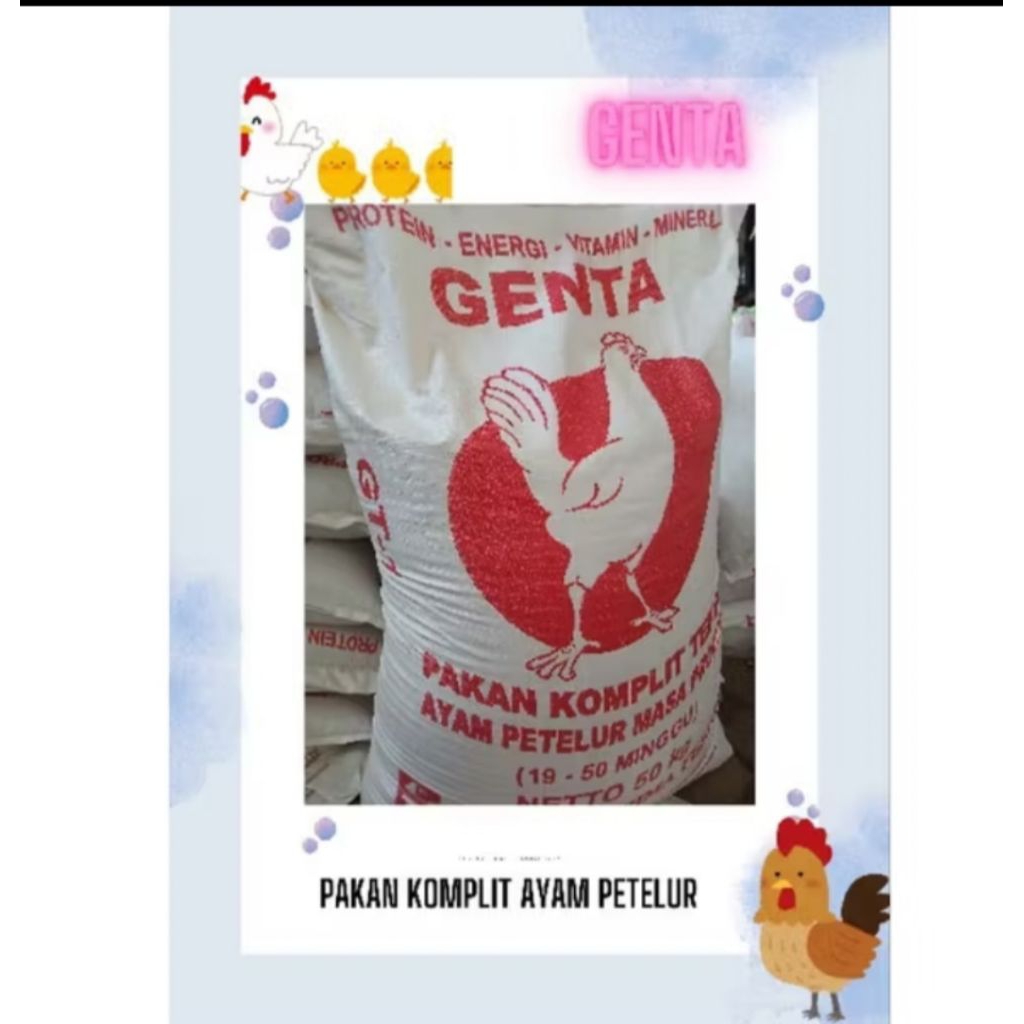 PAKAN KOMPLIT AYAM PETELUR GENTA (1 KARUNG)