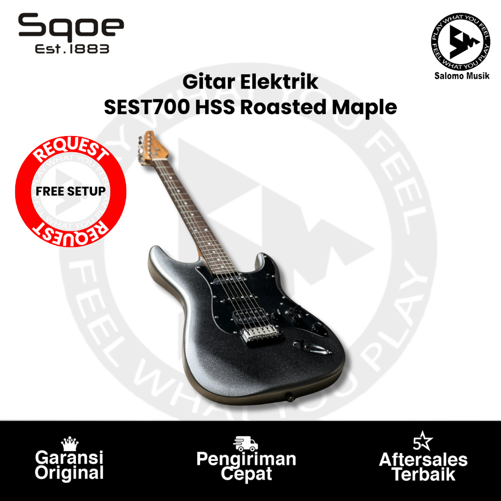 Gitar Elektrik SQOE SEST700 HSS Roasted Maple Series Original Varian