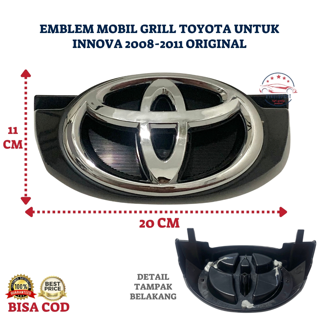 Emblem Breket Grill Mobil Innova 2008-2011 ORIGINAL