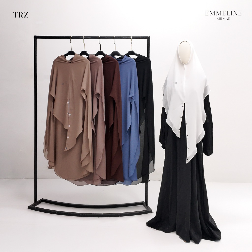 TRZ - Emmeline Khimar - Khimar ceruty premium - Khimar Non pad