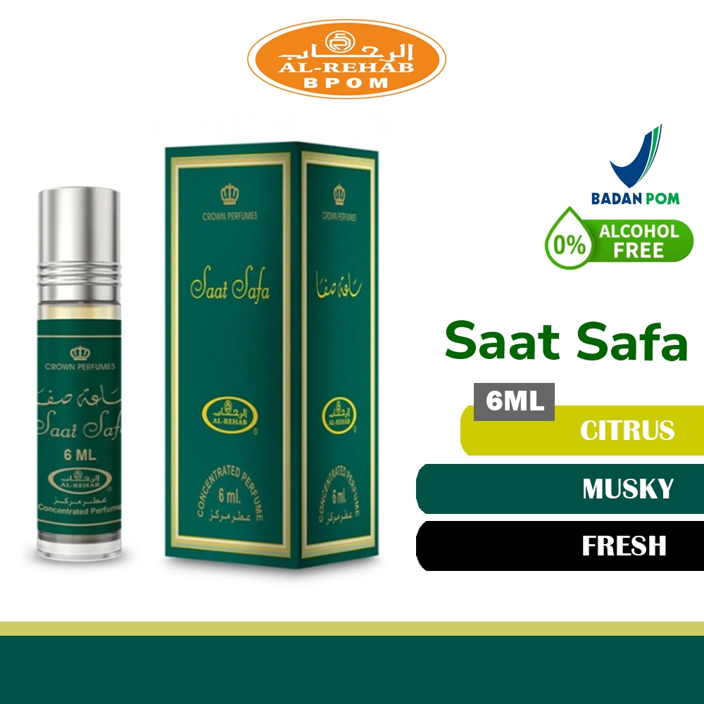 [Roll On 6ml] Parfum Oil Al REHAB SAAT SAFA BPOM | Original Saudi Berizin BPOM | Consentrated Oil