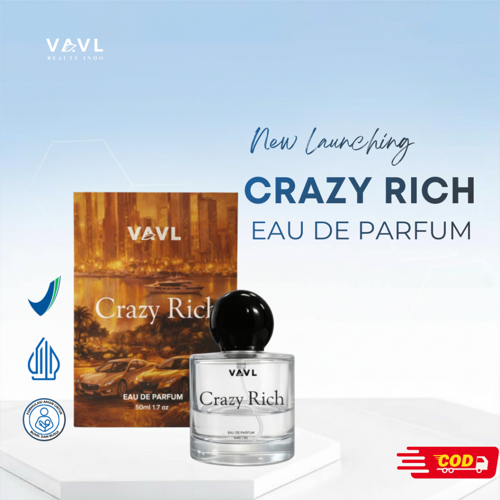 VAVL CRAZY RICH Parfum 50ml - Wangi Tahan Lama