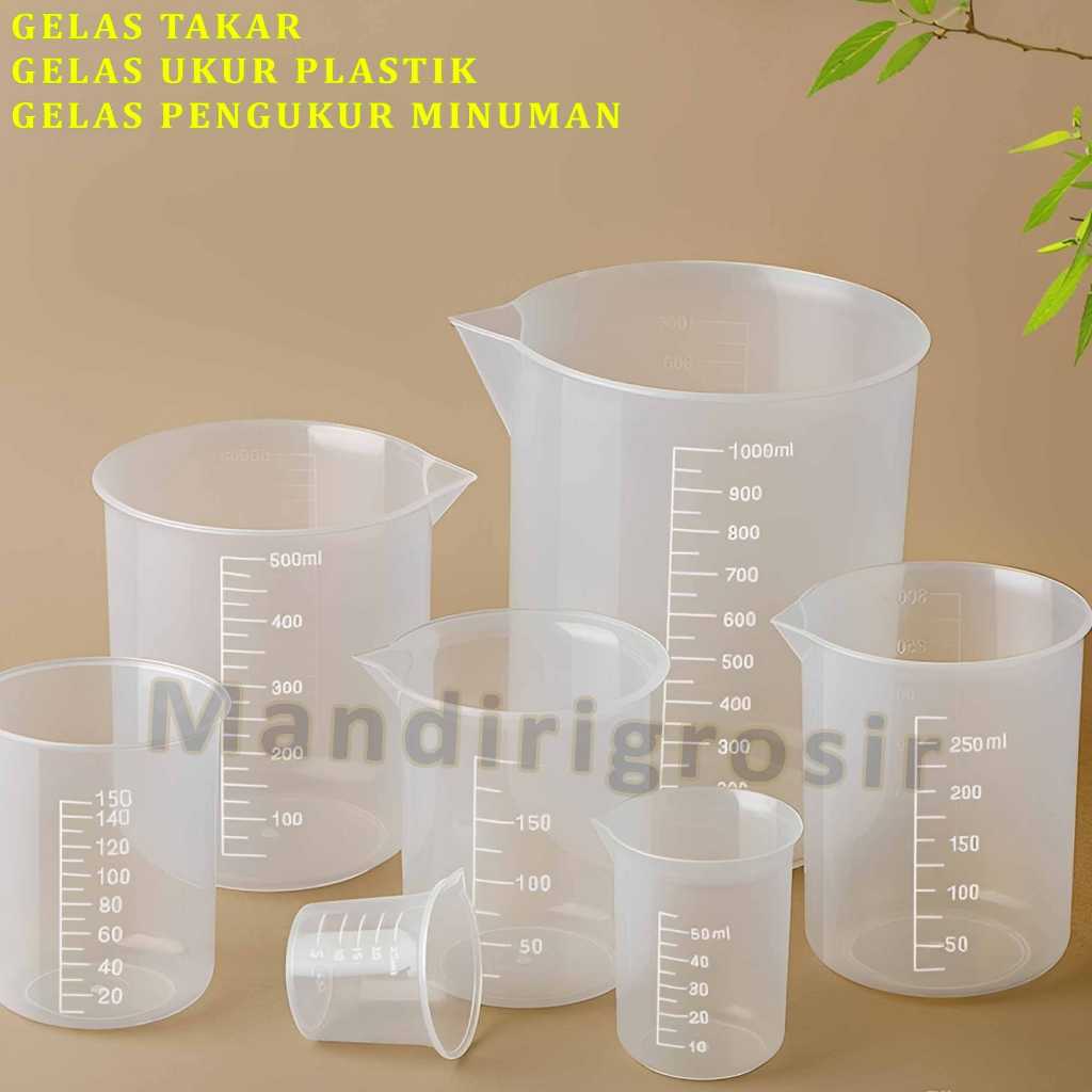 Gelas Ukur Plastik * Gelas Takar * Gelas Takar Pengukur Minuman Serbaguna * 1pcs