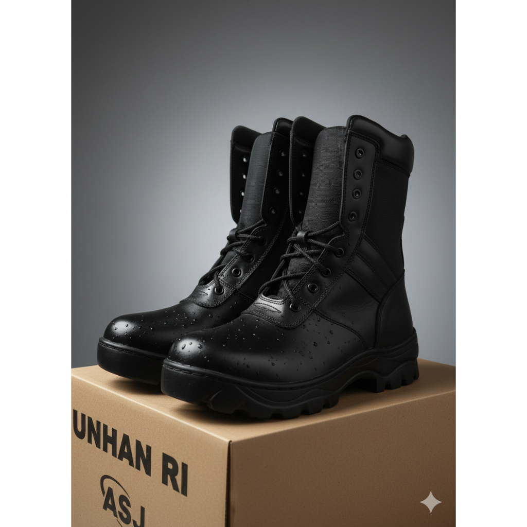 Sepatu PDL Taktis Hitam – Pembagian Asli UNHAN RI