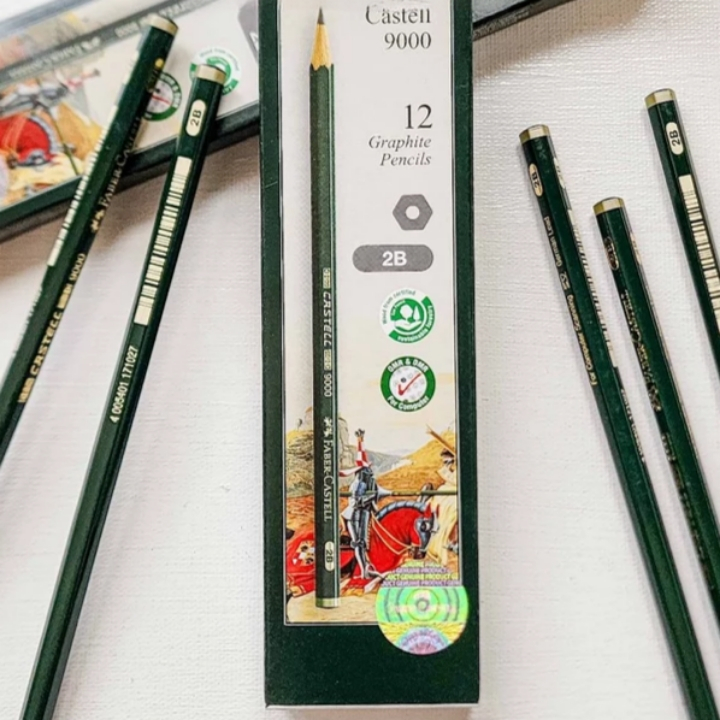 Pensil Faber Castell 2B Pack 12 pcs - Pensil Gambar Faber Castell Graphite Pencil