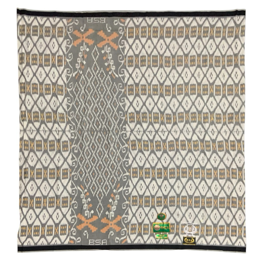 Sarung Tenun BSA Mercerized KWG Kawung Putih