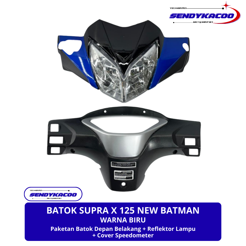 batok supra x 125 Batman warna Biru + Reflektor supra x 125 / batok lampu supra x 125