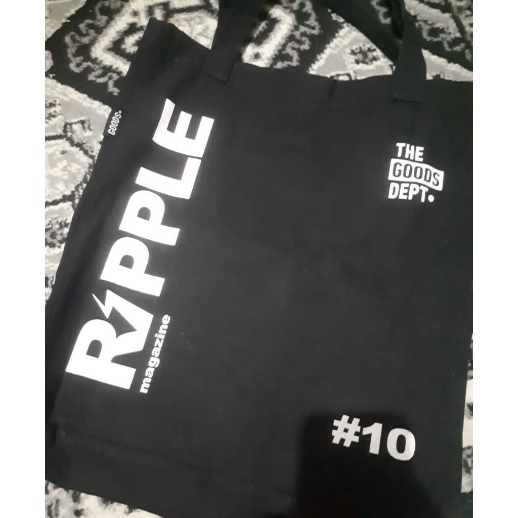 Totebag Ripple Magazine x The Goods Dept Black
