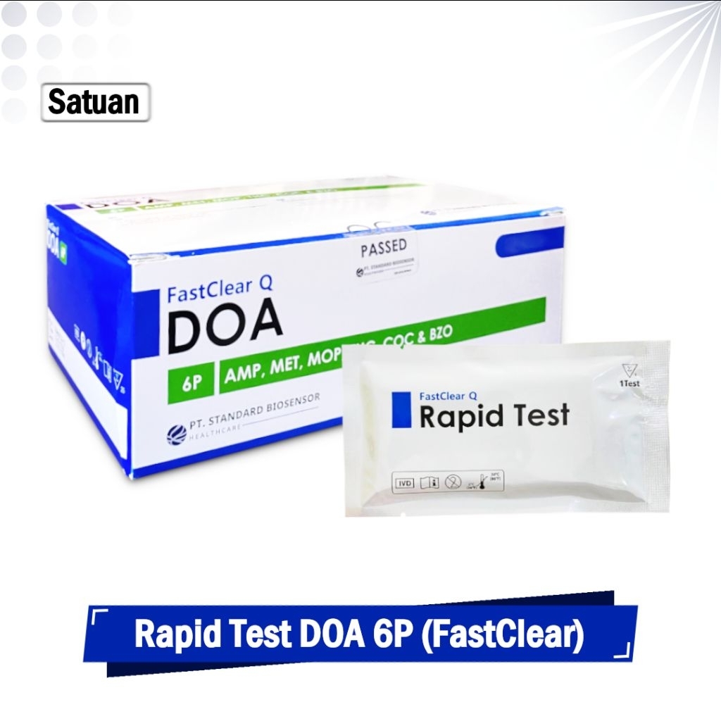 FastClear Q Rapid Test Alat Cek Narkoba 6 Parameter Ecer