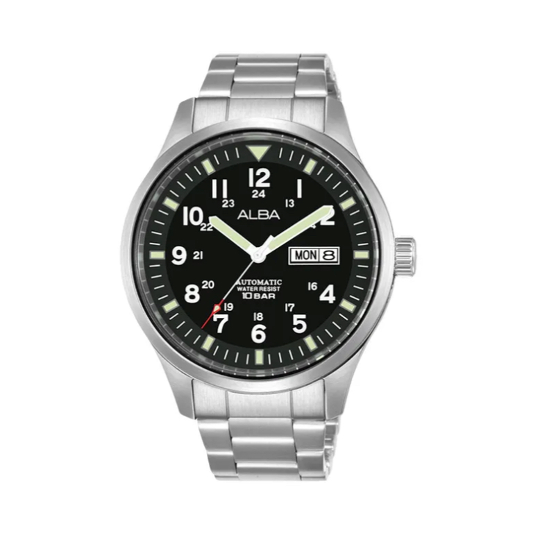 Jam Tangan Pria Alba Original Garansi Resmi AL4213 AL4213X1 Strap Stainless Steel Silver Automatic