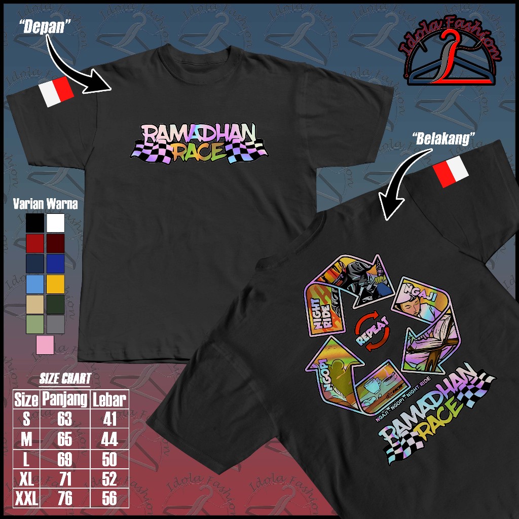 Kaos Ramadhan Race 2026 Marhaban Ya Balapan Vol 14 Drag Bike Baju Ramadan Race Repeat Racing Motor R