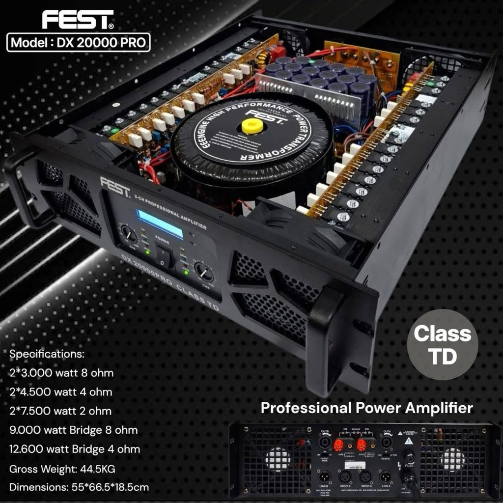 Power amplifier fest dx20000pro dx 20000 pro class td original