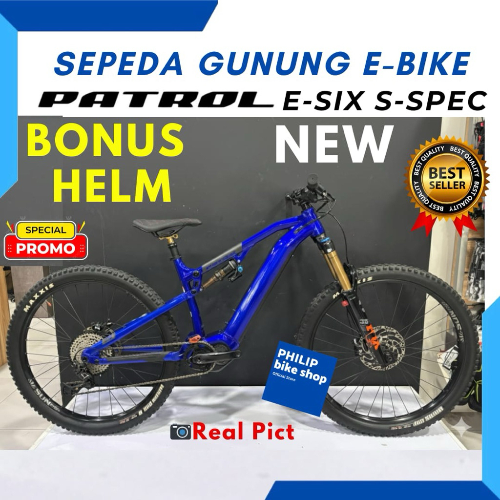 Sepeda Gunung MTB 29 E-Bike Patrol E-Six S-Spec New
