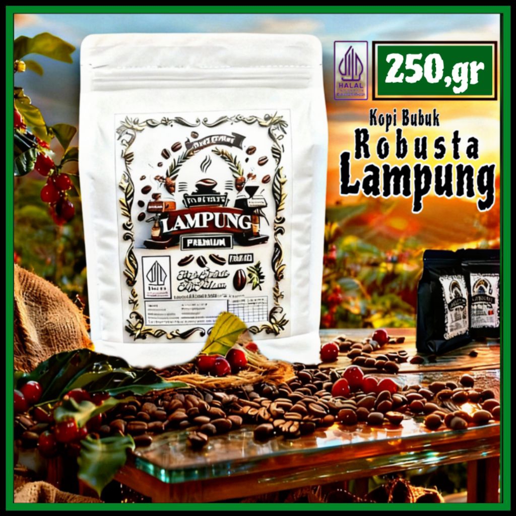 Kopi Robusta Lampung 250gr premium quality kopi biji pilihan asli lampung