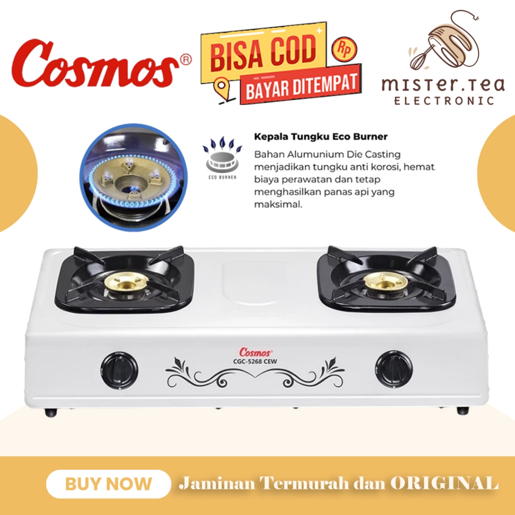 [COD READY] COSMOS KOMPOR GAS 2 TUNGKU CGC 5268 / CGC-5268 / CGC5268 (GARANSI RESMI)