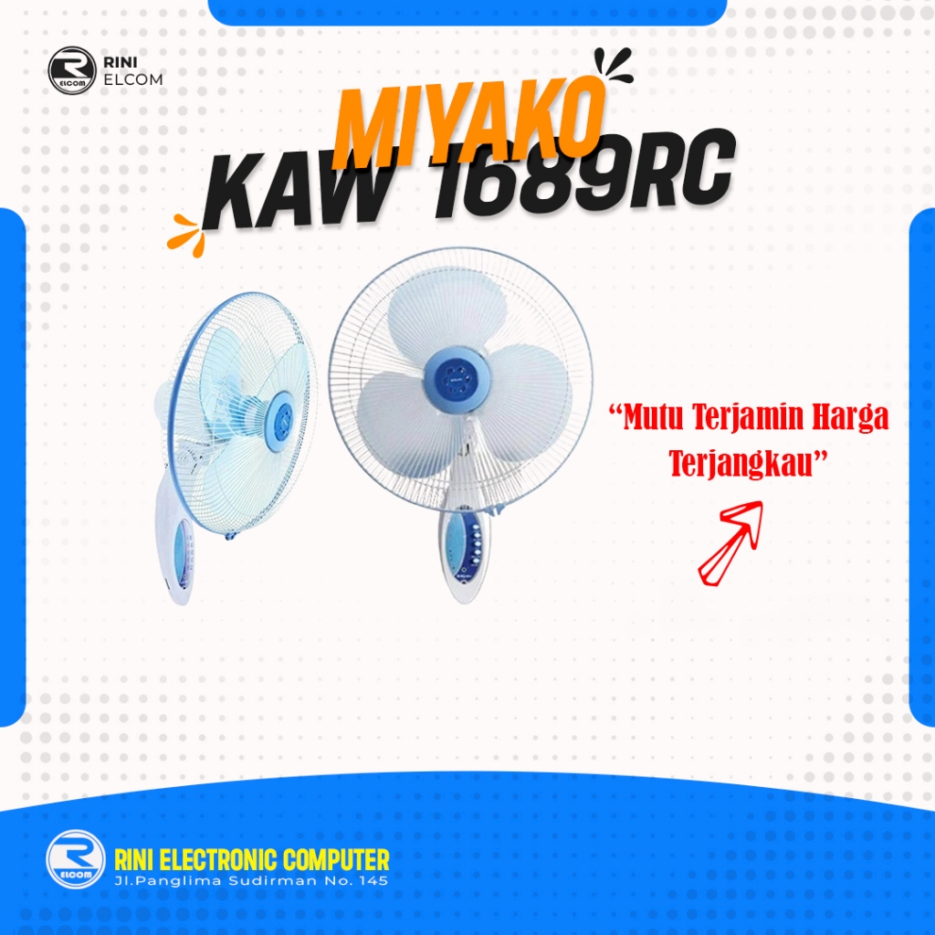 Wall Fan Miyako KAW 1689 RC KAW1689RC