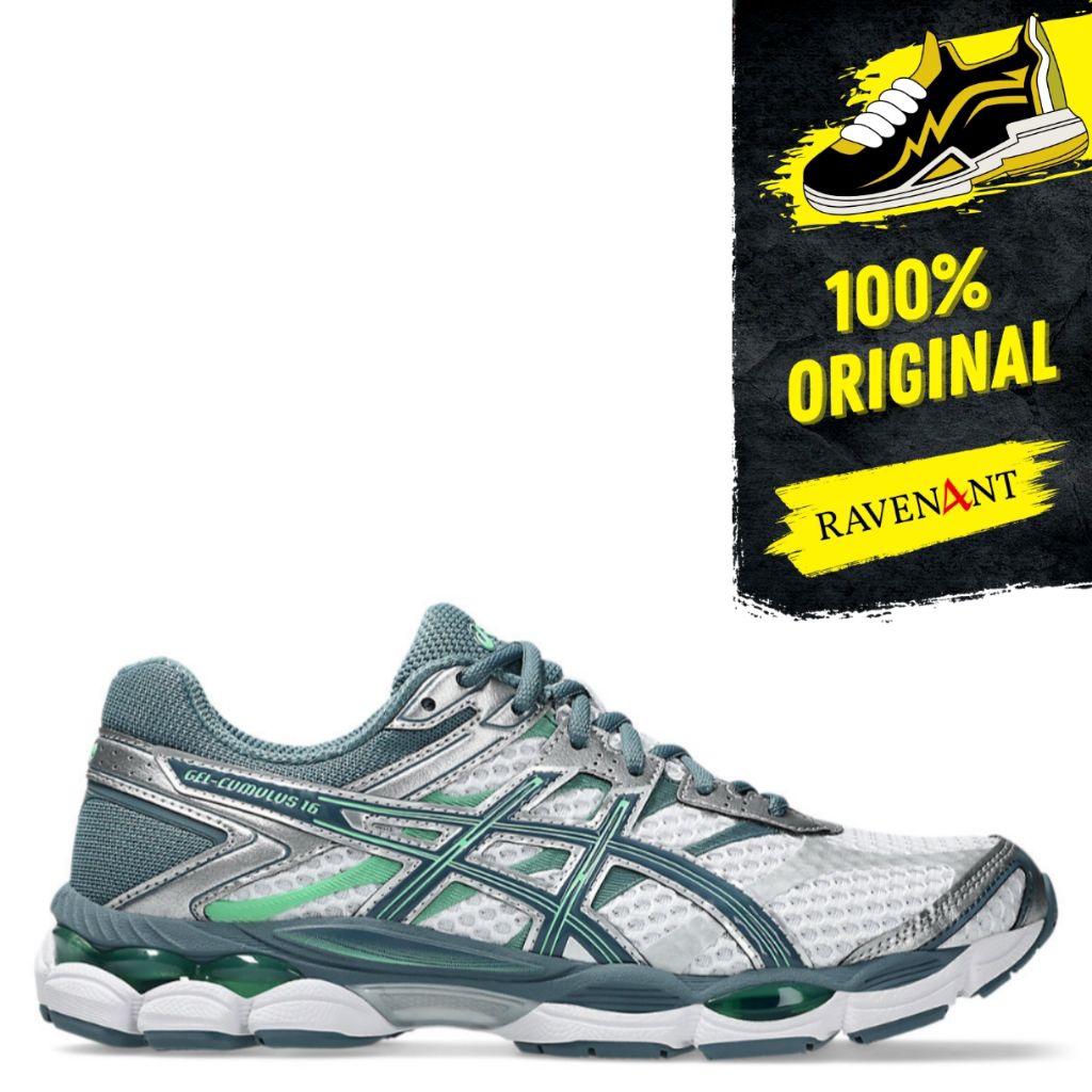 ASICS Gel-Cumulus 16 White Ironclad ORIGINAL - Sepatu Sneakers Pria/Wanita