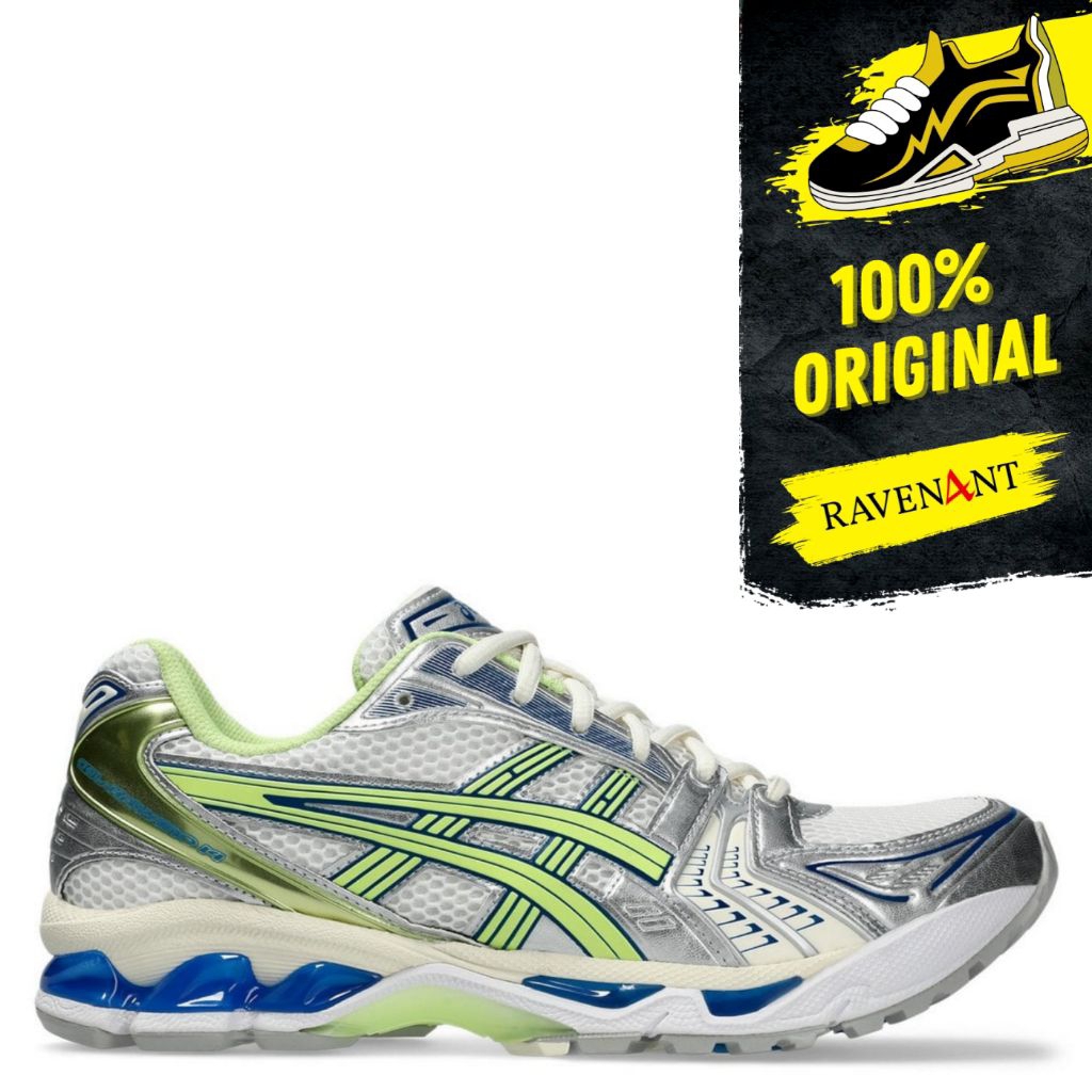 ASICS Gel-Kayano 14 White Lime Green ORIGINAL - Sepatu Sneakers Pria/Wanita