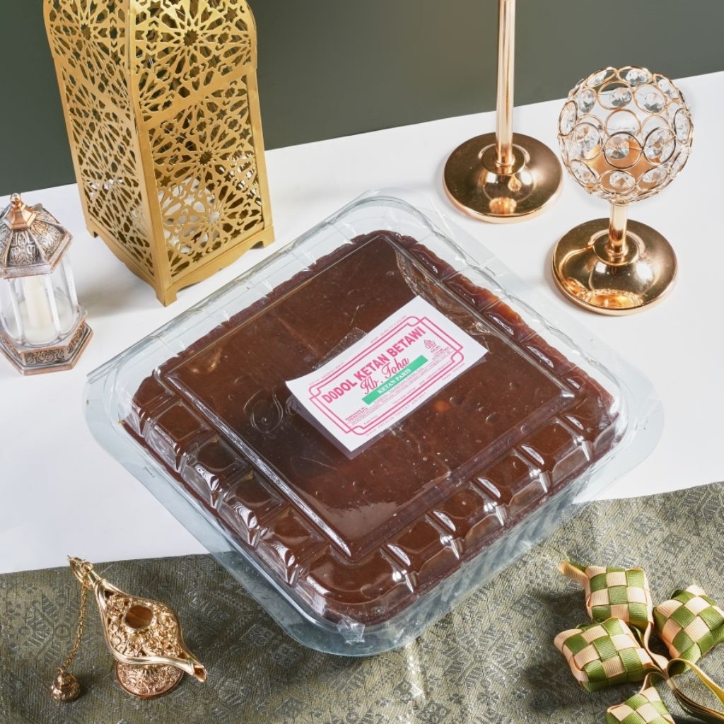 DODOL BETAWI ASLI KETAN PARIS - HB TOHA OLEH OLEH KHAS JAKARTA (MIKA BOX 27CM X 27CM 3KG) DODOL HANT