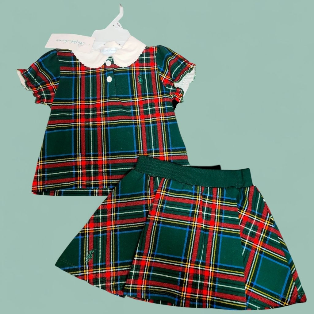 set rok celana polo Ralph Lauren Tartan baby and kids