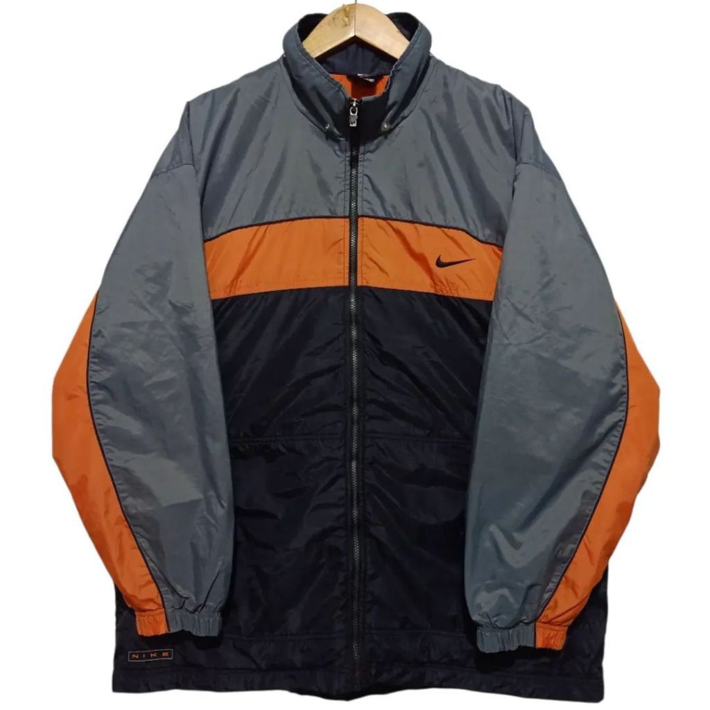 Jaket vintage NIKE colorblock size XL fit XXL big size