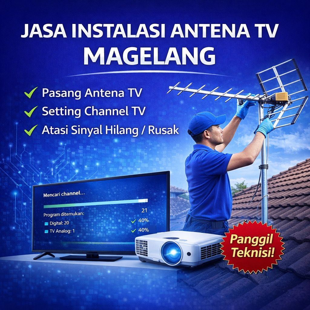 Jasa Instalasi Antena TV Magelang – Pasang Antena & Setting Channel TV Digital