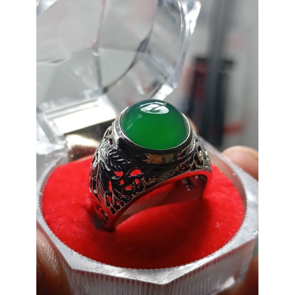 bacan coklat ring perak