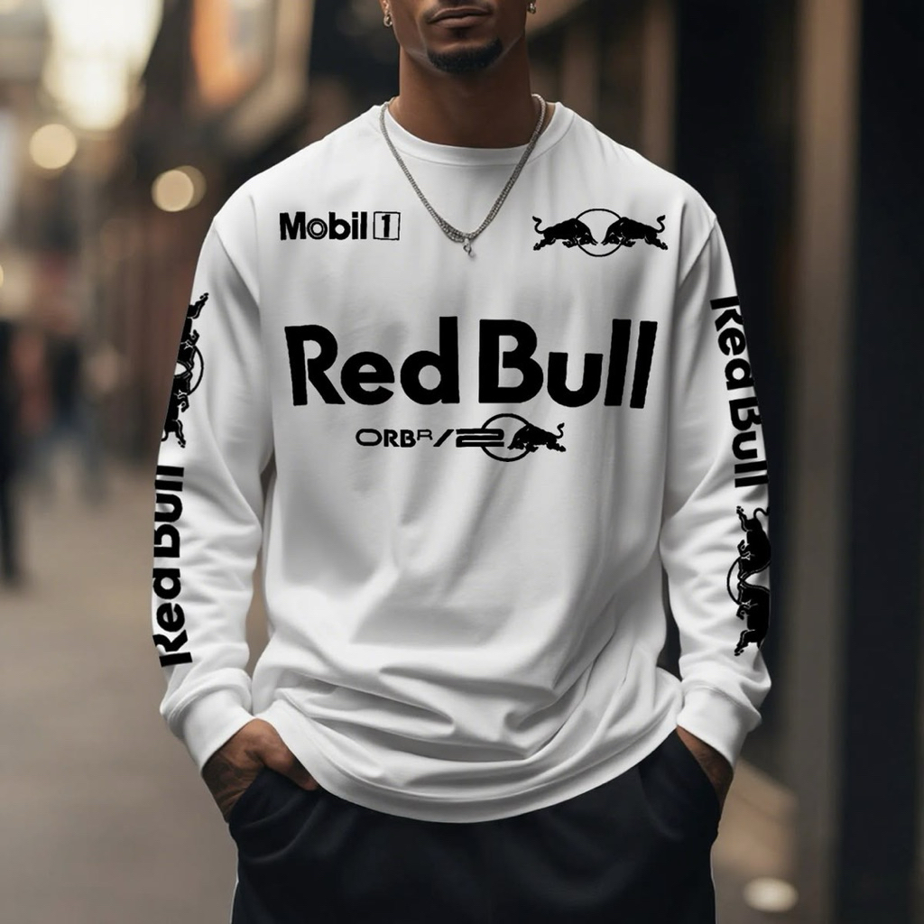 Kaos Racing Bull Baju Pria Wanita Kaos Combed Baju Lengan Panjang Kaos Long Sleeve Tshirt Pria Kaos 