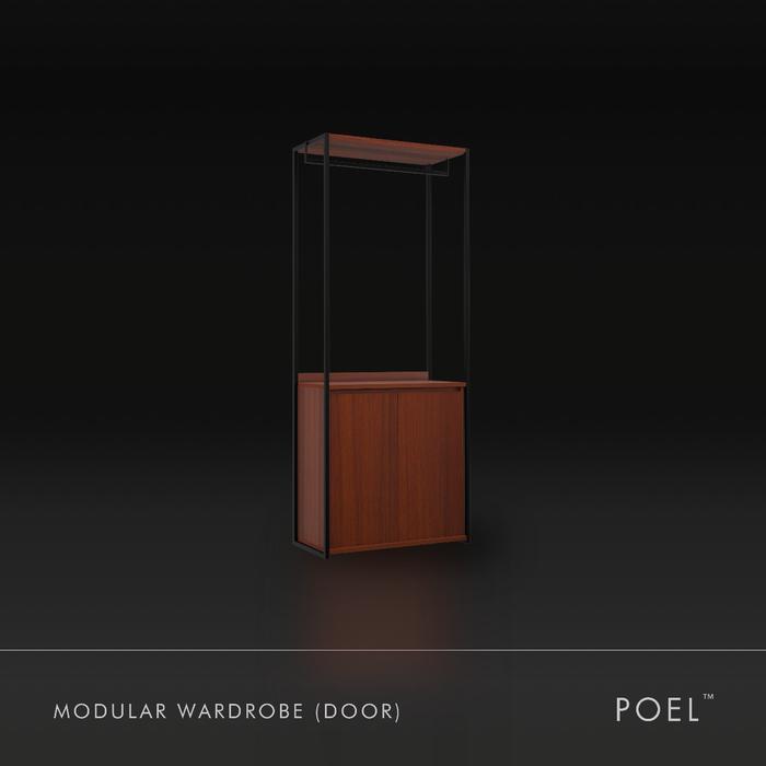POEL | MODULAR Wardrobe | Lemari Rak Pakaian Minimalis Industrial | XIONCO - Door