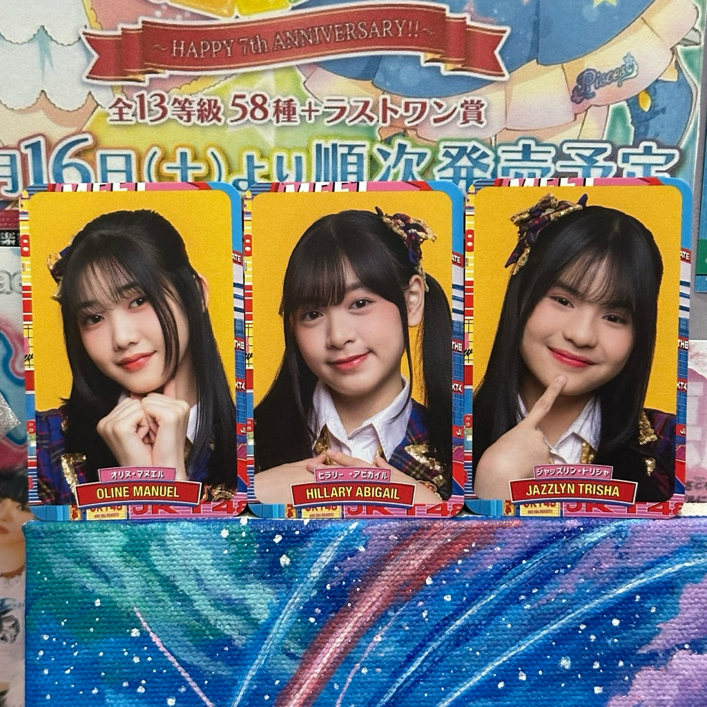 jual pc photocard original official jkt48 oline manuel hillary abigail lily jazzlyn trisha sister re