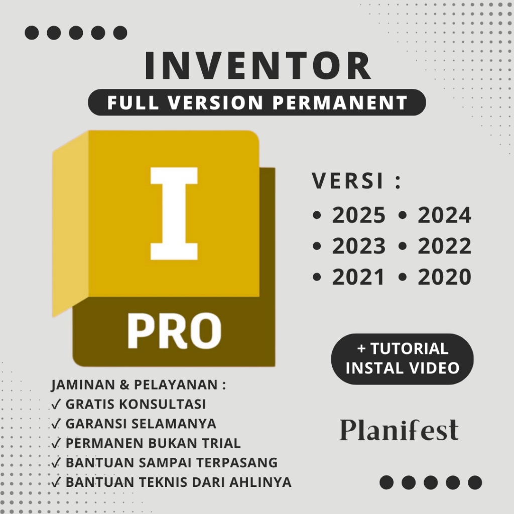 Autodesk Inventor Pro 2025 2024 2023 2022-2020 Full Version Lifetime - Software Desain Mesin 3D Win
