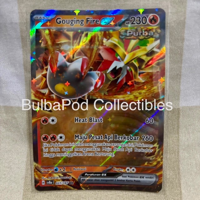 Pokemon TCG Indonesian Gouging Fire SV8a 027/187 RR Festival Terastal ex