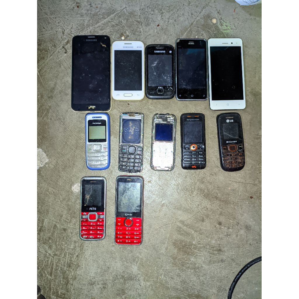 rongsok hp apa adanya, kondisi rusak/mati