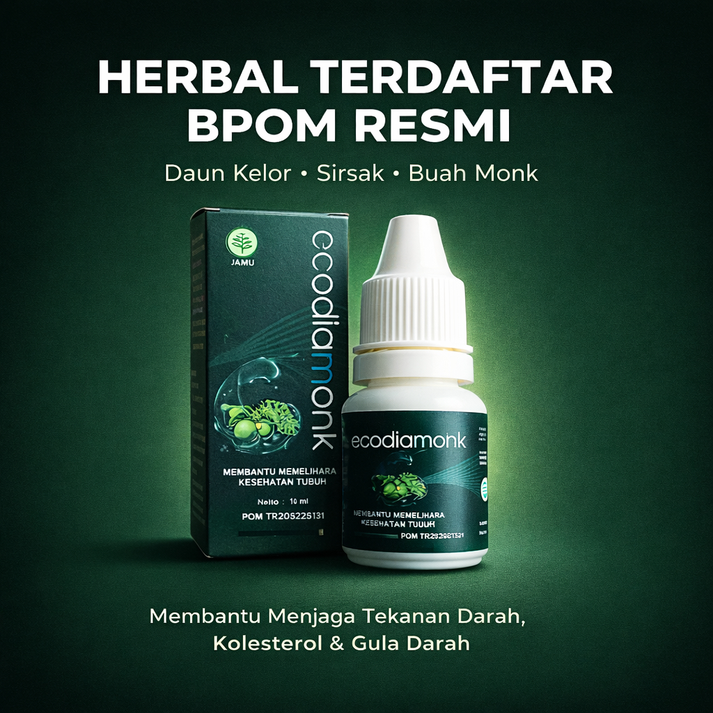 Jamu Tetes Ecodiamonk Obat Penurun Kolesterol Asam Urat Diabetes Gula Darah Asam Lambung Darah Tingg