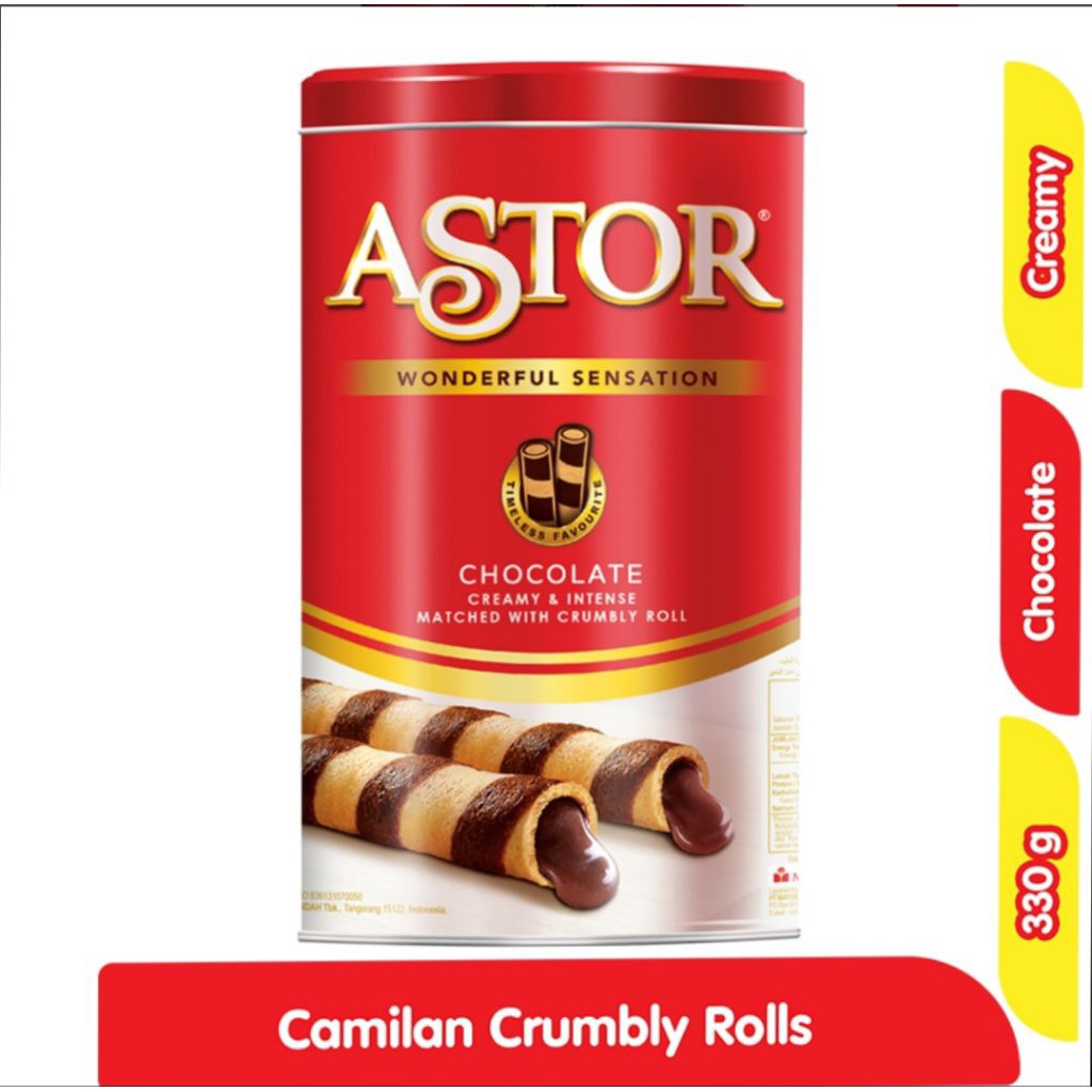 Astor Wafer Cokelat Kaleng 330 Gram