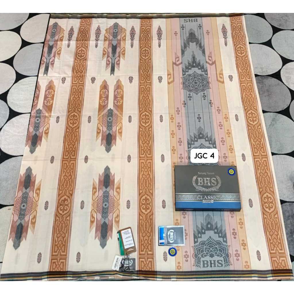 BHS Clasic Silver Sarung Tenun Asli Premium Sarung BHS Pria Motif Klasik Berkualitas Untuk Sholat da
