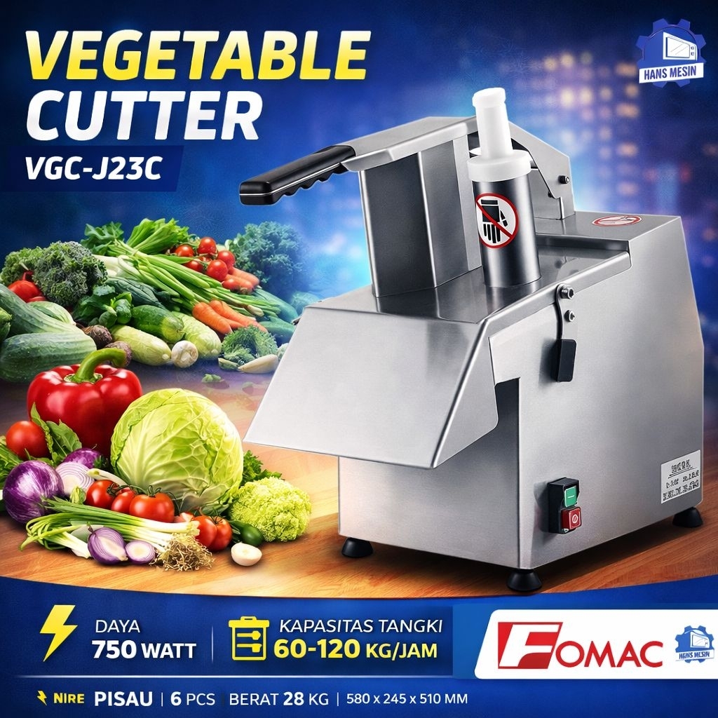 Mesin Pemotong Buah Sayur VGC-J23C (FOMAC) Vegetable Cutter VGC J23C