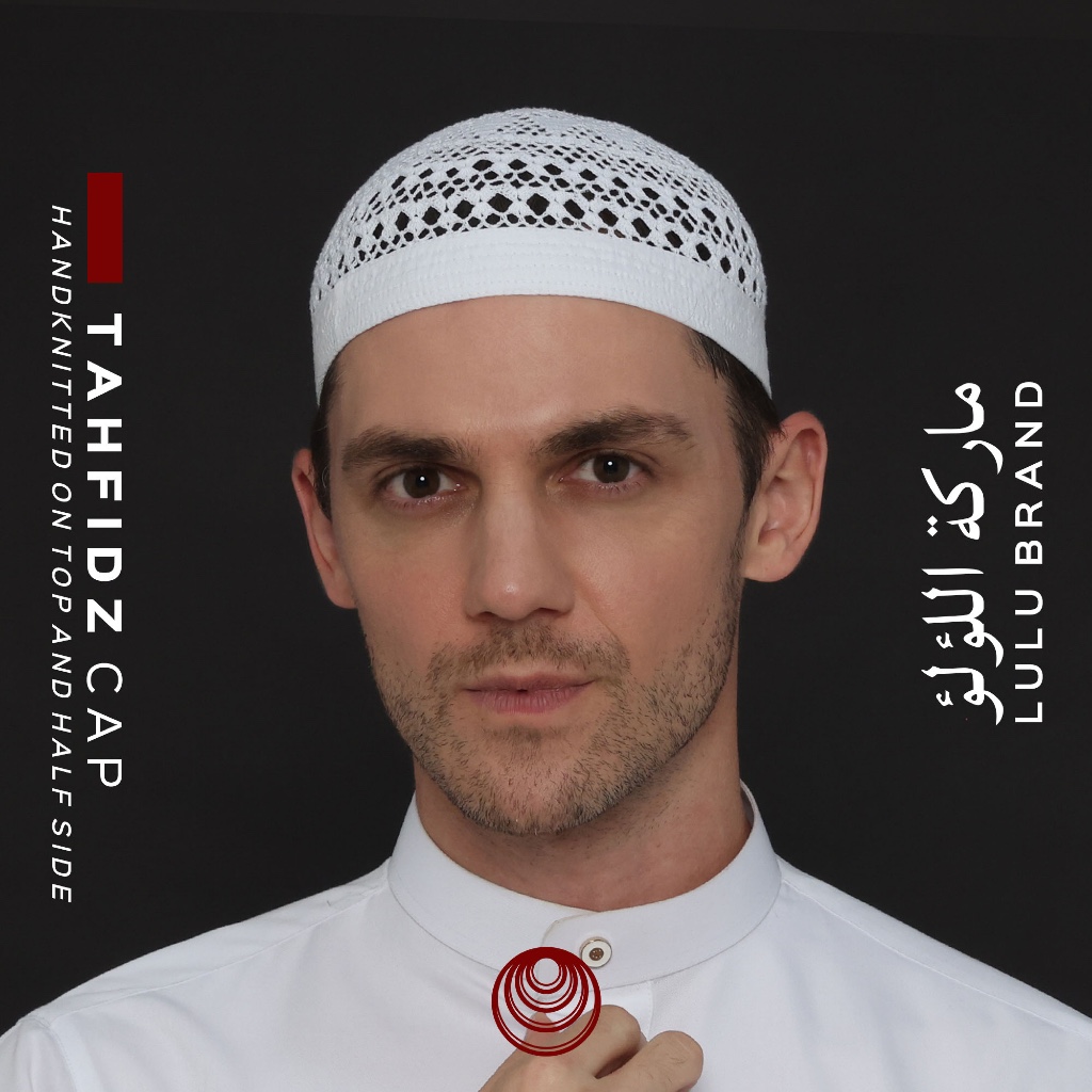 Peci Rajut Tahfidz Madinah Original LULU BRAND – Kopiah Haji Super Premium Ori Impor Bangladesh