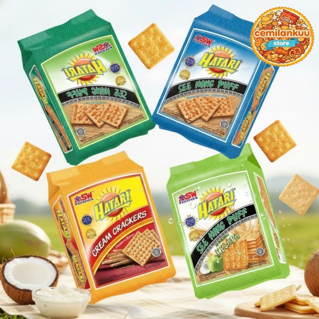 Malkist Hatari See Hong Puff 245g - Rasa Original Malkist, Cream, Kelapa, Margarin