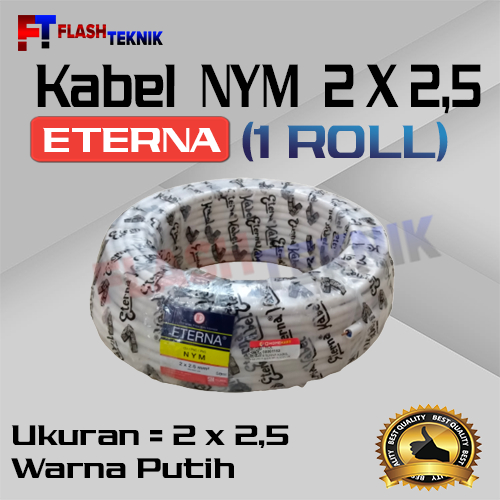 Kabel Listrik ETERNA NYM 2X2.5 / 2X2,5 ( 1Roll / 50 Meter )
